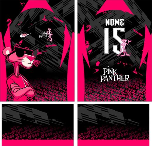 Arte Vetor camisa pantera cor de rosa interclasse Mod-215