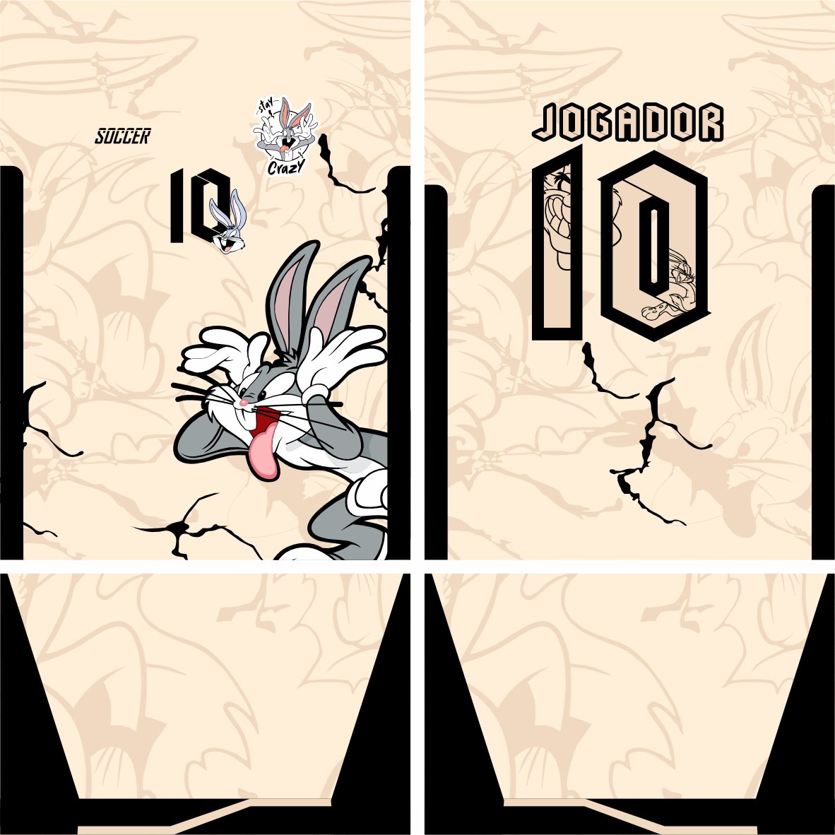 Arte Vetor Camisa Interclasse Pernalonga Mod-601