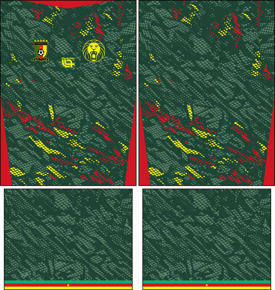 Arte Vetor Camisa Camarões Local 2025-2026