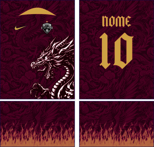 Arte Vetor Camisa Interclasse dragão Mod-864