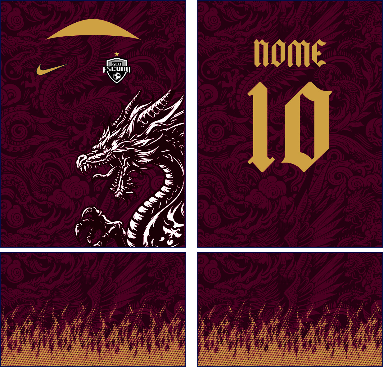 Arte Vetor Camisa Interclasse dragão Mod-864