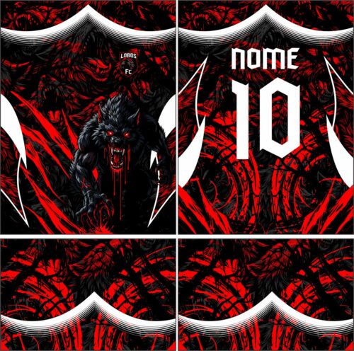 Arte Vetor Camisa Interclasse lobo Mod-861