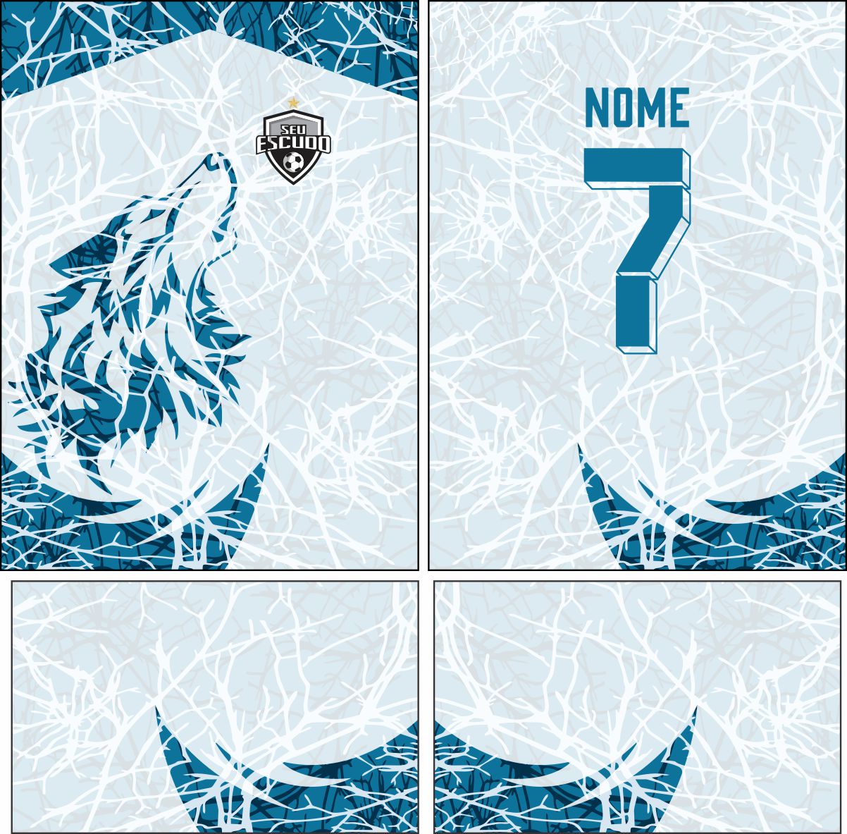 Arte Vetor Camisa Interclasse lobo Mod-865