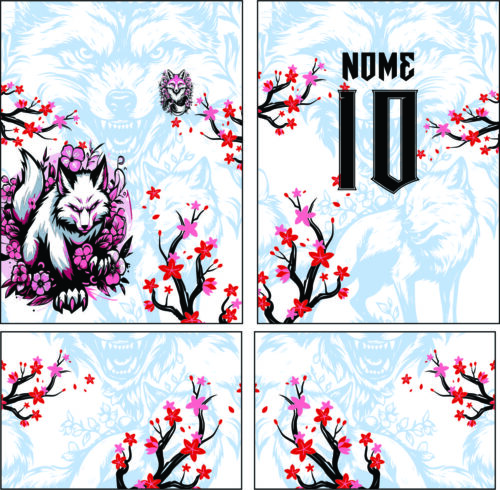 Arte vetor camisa Interclasse raposa Mod-859