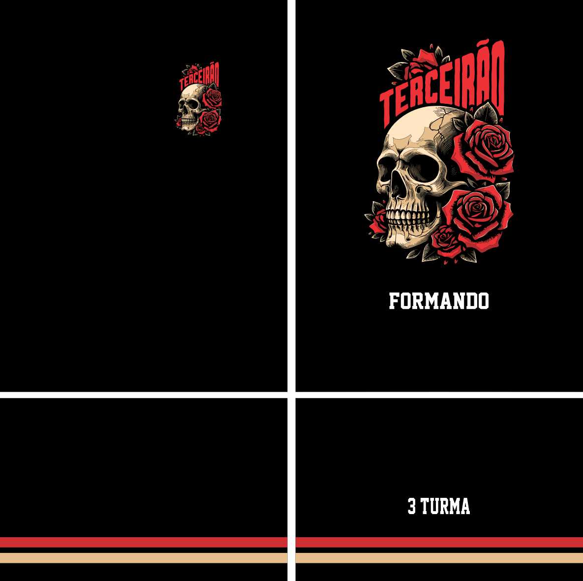 Arte Vetor Camisa Terceirão Caveira Mod-292